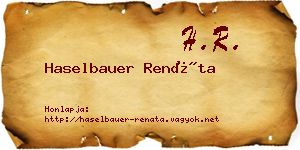 Haselbauer Renáta névjegykártya